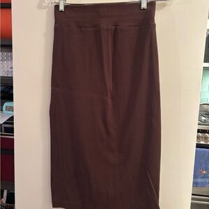 Women's Brown Stretch Pencil Skirt